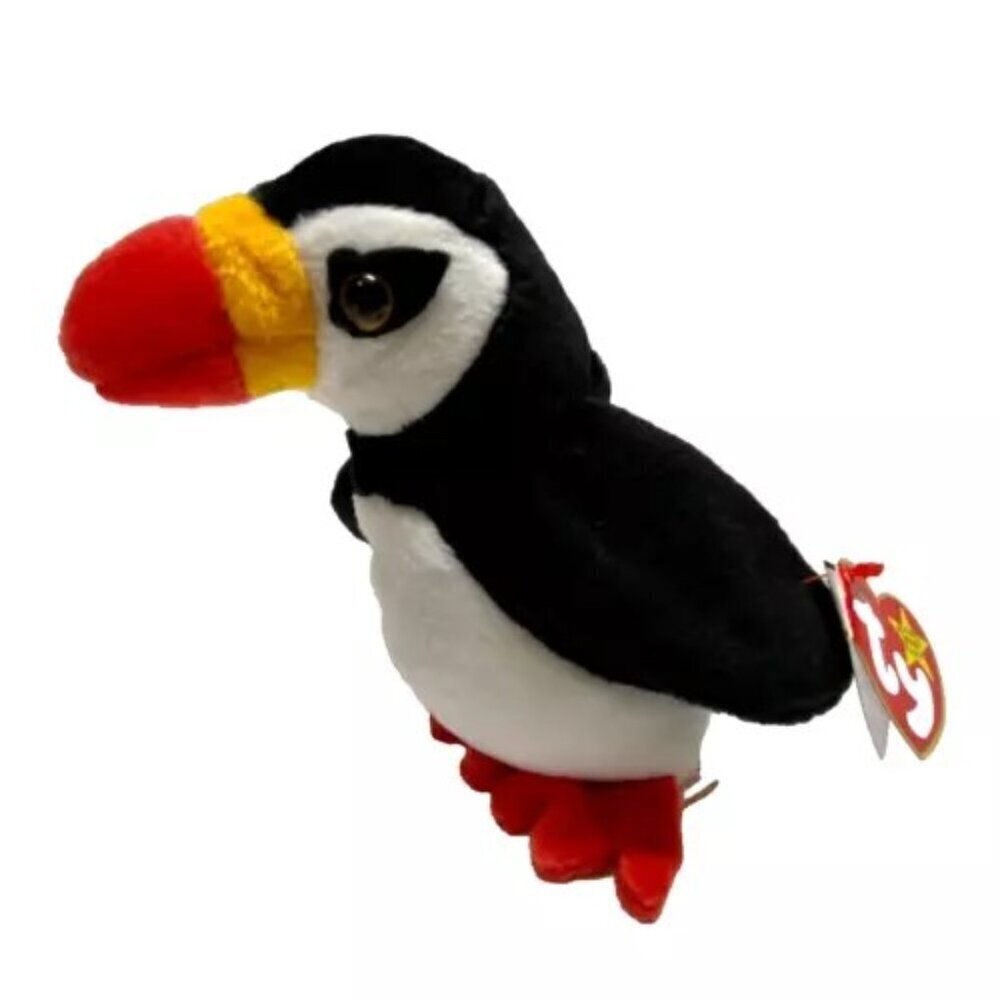 Ty Beanie Baby Puffer The Puffin Bird‎ 1997 Retired Plush Rare Collectible MWMT